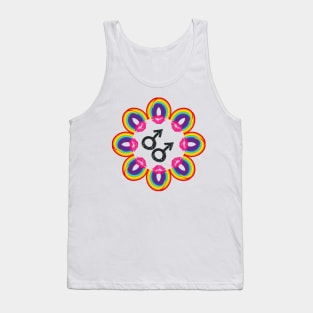 Gay pride male mandala Tank Top